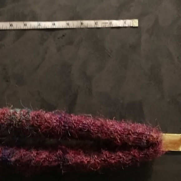 100% Silk Long Scarf, Multi Colored & Fringed - Picture 5 of 8